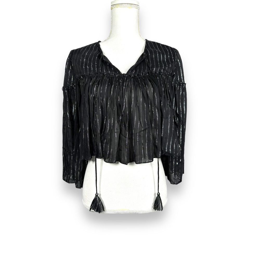 Napean Sea RD Sheer Cropped Blouse NWT